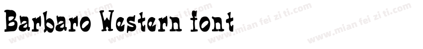 Barbaro Western font字体转换